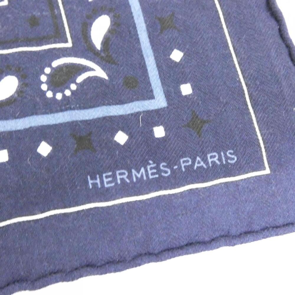 HERMES Blue Scarf - Picture 2 of 5